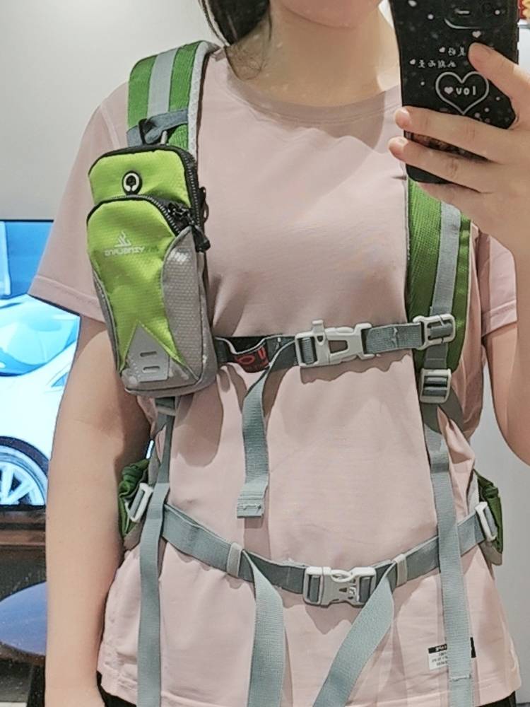 Outdoor climbing shoulder strap hanging mobile phone bag multi -function shoulder mesengers bag universal wrist bag running sports bag