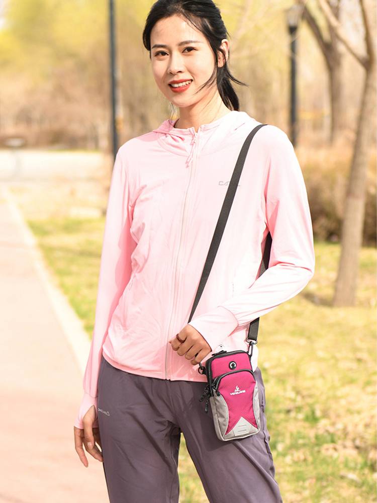 Outdoor climbing shoulder strap hanging mobile phone bag multi -function shoulder mesengers bag universal wrist bag running sports bag