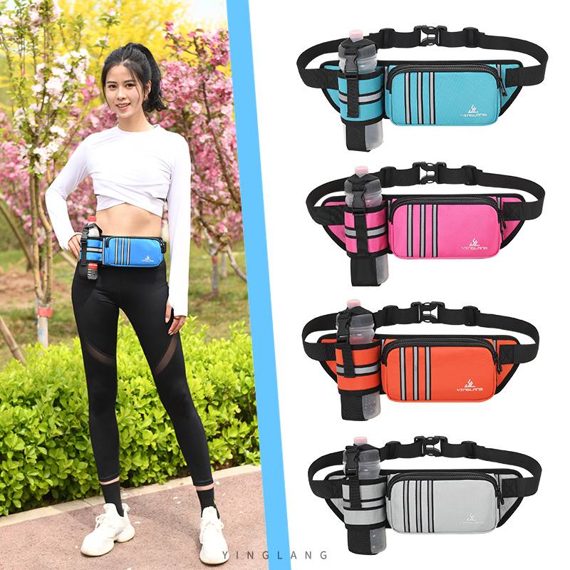 Bringing kettle sports waist bag running equipment men's mobile phone can put water cup bag women's outdoor mountaineering multi -function backpack