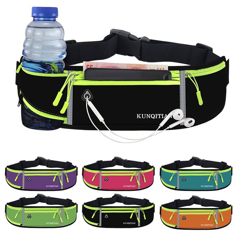 New sports waist bag outdoor running mobile phone bag men's and women's waterproof multi -functional fitness invisible universal waistband bag