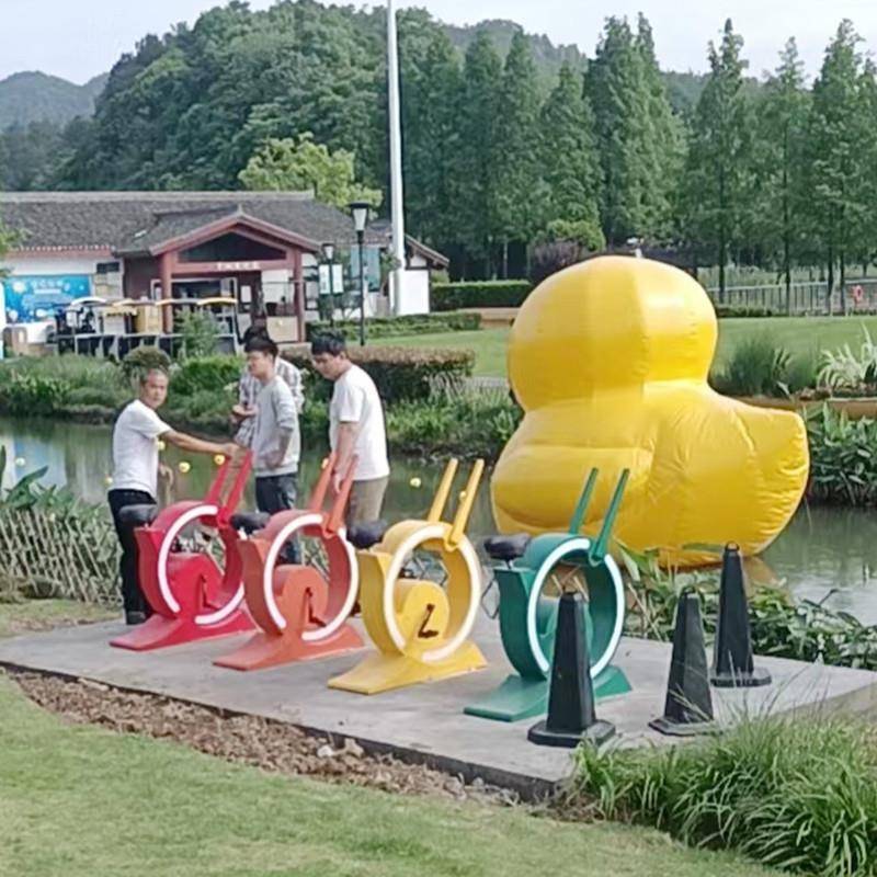 Stainless Steel Power Power Power Bicycle Fountain Footsteps Power Bicycles No Dynamic Calling Spring Scenic Area Put Outdoor Amusement Equipment