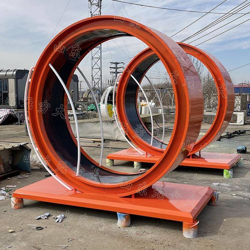 Children's playground live -action version of glowing light with hamster treadmill stainless steel large powerless equipment