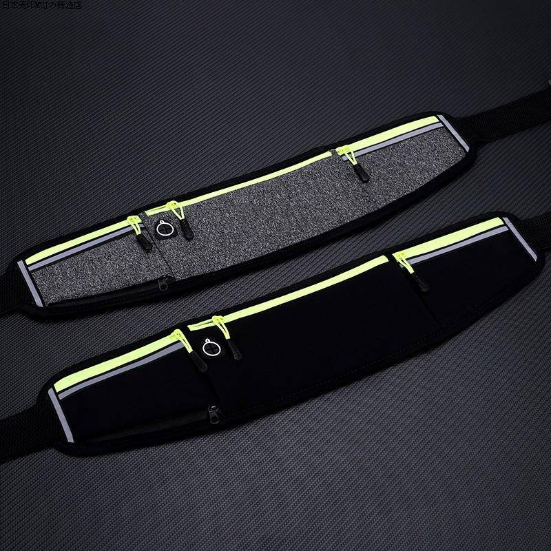Japanese running waist bag men's and women's kettles small belt multifunctional fitness marathon waterproof sports storage bag straight hair