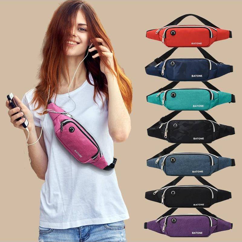A sports running cell phone with a girl working in summer