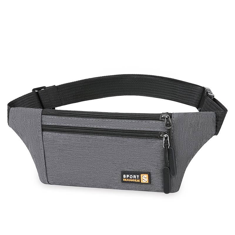 Men and women's outdoor sports waist bag multi -function canvas running anti -theft mobile phone cycling cycling wallet invisible personal men