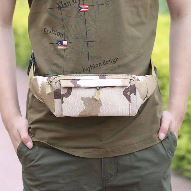 American waist bag mobile phone bag multi -functional sports tactical men's bag outdoor camouflage shoulder oblique cross -bag chest bag