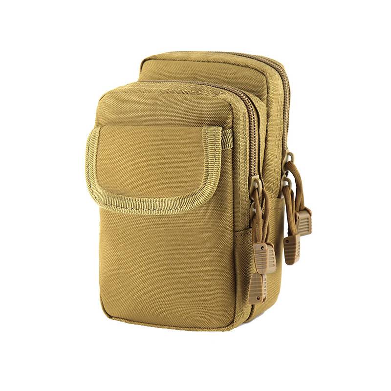 Mobile phone bag men's multi -function anti -splash water -proof mobile phone bag tactical waist bag male wear -resistant waist hanging bag fitness travel running