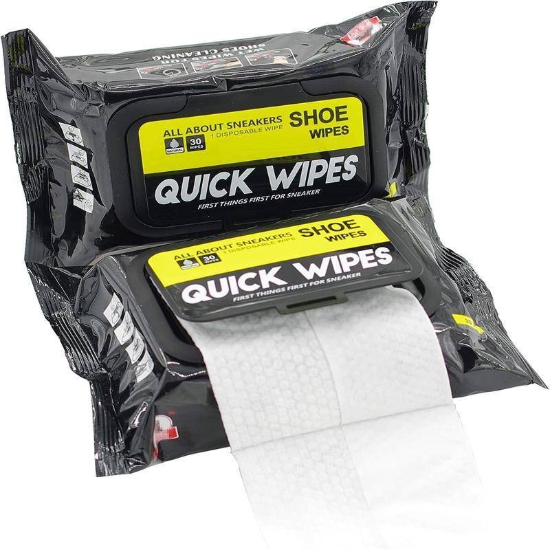 Small white shoes clean wet towel sports shoes leather shoes disposable shoe cloth wet towel cross -border explosion 30 pieces of artifact strange