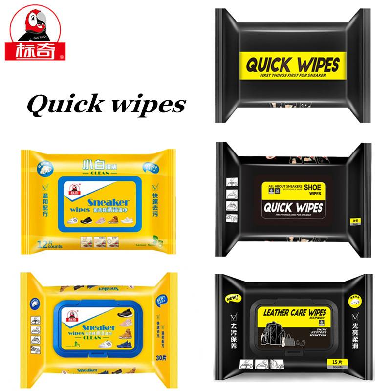 Small white shoes clean wet towel sports shoes leather shoes disposable shoe cloth wet towel cross -border explosion 30 pieces of artifact strange