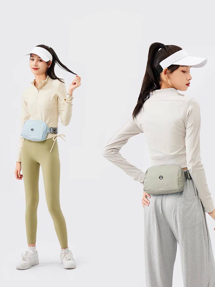 Lulu Travel Outdoor Sports Fitness Breast Pack Female 2024 New Leisure Cycling Running Crossbody Bag Men