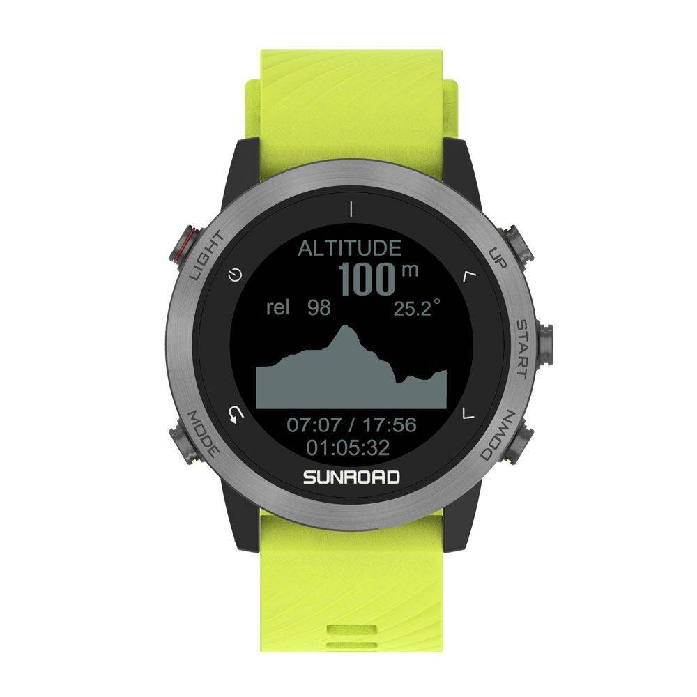 Sunroid GPS sports watch running swimming riding altitude air pressure guidelines