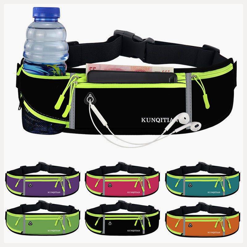 New sports waist bag multi -function run invisible, waterproof fitness marathon male women's elastic mobile phone bag