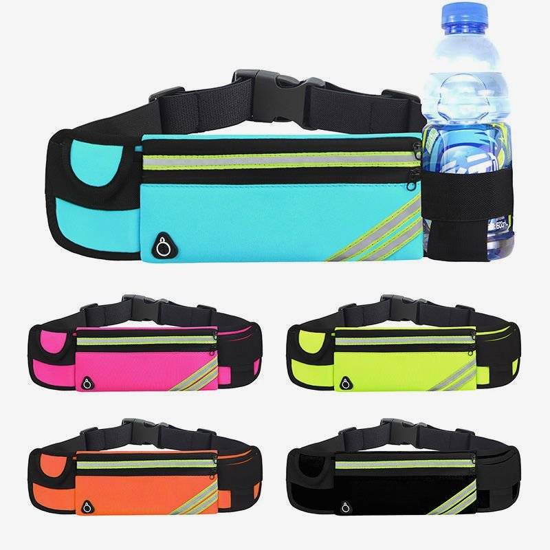 New sports waist bag multi -function run invisible, waterproof fitness marathon male women's elastic mobile phone bag