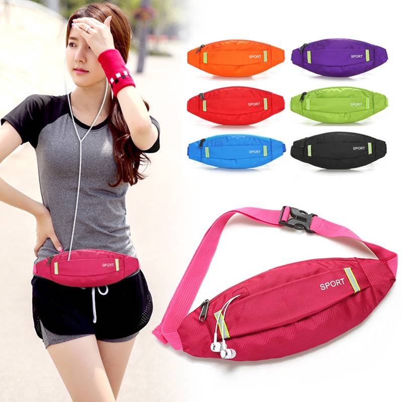 Multifunctional Japanese and Korean waist bag women's bag mobile phone bag run marathon fitness bag ultra -thin invisible belt waterproof chest bag