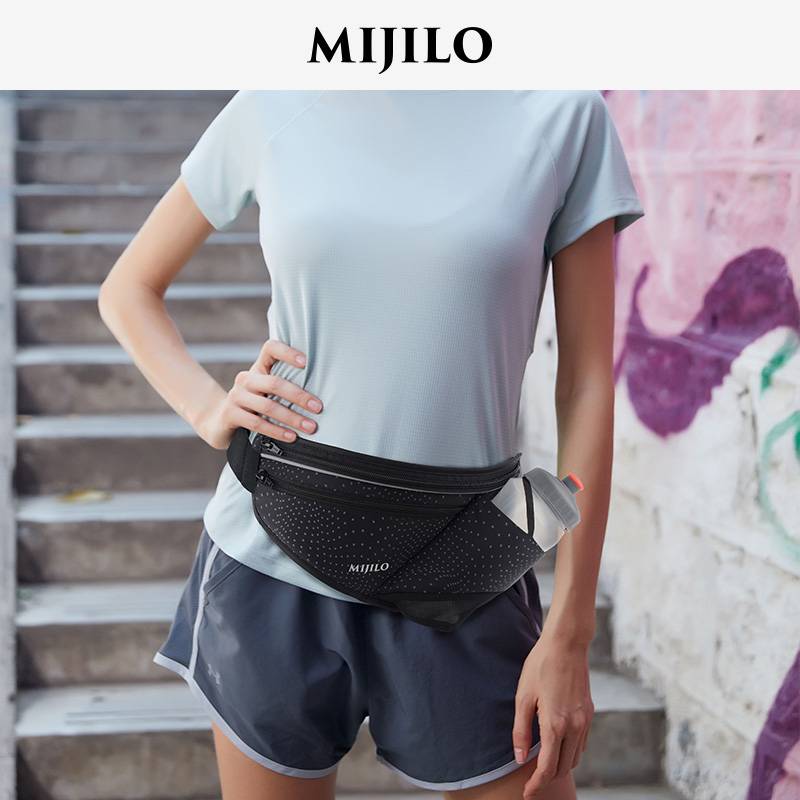 Mikelo mijilo large -capacity running kettle pocket bag men's and women's sports mobile phone bag marathon professional kettle bag