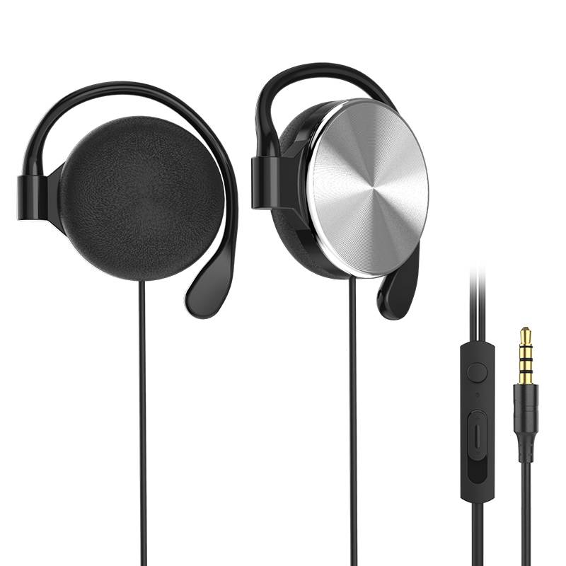 Hanging earphone sports run head wearing ear hanging wiring wiring headset does not hurt ear, no ear weight bass computer