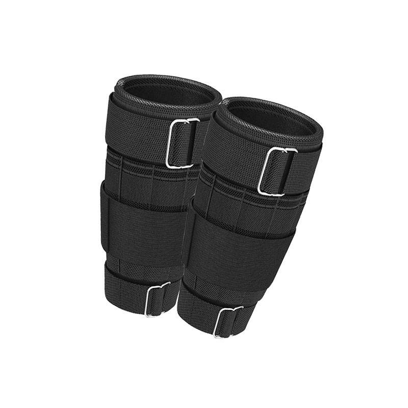 The weight of the steel plate regulates the weight of the legs and sandbags that students can run with