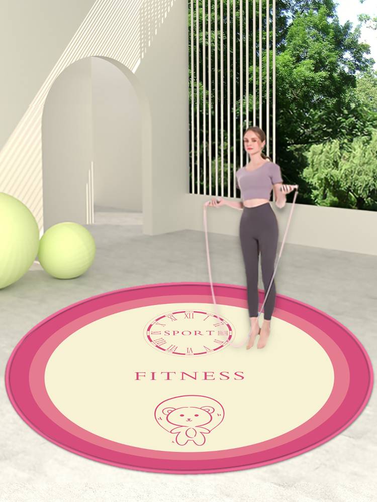 Rope -free rope shock reduction mats yoga cushion house cushion fitness sound insulation anti -slip anti -slip motion mute cushion round shape