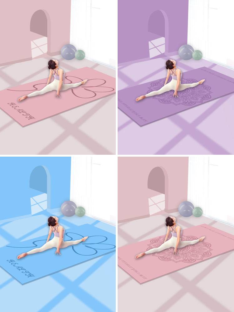 Explosion indoor shock absorption noise and reduction yoga cushion household anti -slip, quiet thick sound insulation dance sports special fitness cushion