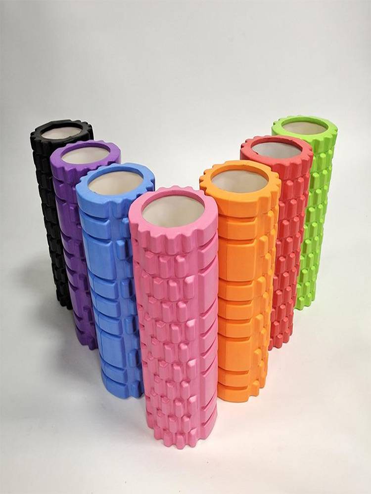 Muscle relaxation yoga foam shaft rolling wolf tooth roll yoga pillar massage fitness beginner auxiliary tools and supplies