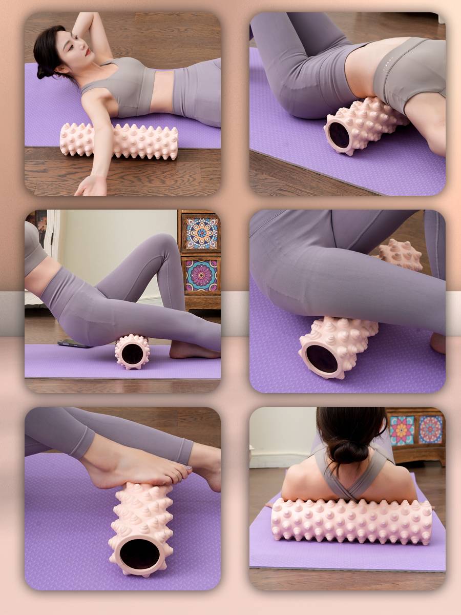 Bubble axis muscle relaxation Thin legs Rolling axis Professional Roller Back Back Moving Fitness Solid Wolf Rolls Yoga Equipment