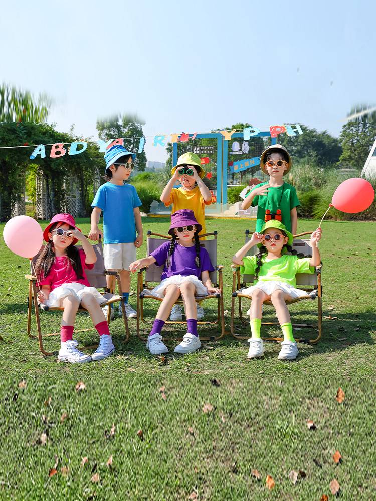 June 1 Dance Primary School Specialty Class Server Kindergarten Dance Candy Graduation Photo T -shirt Children's Sky Performance Service