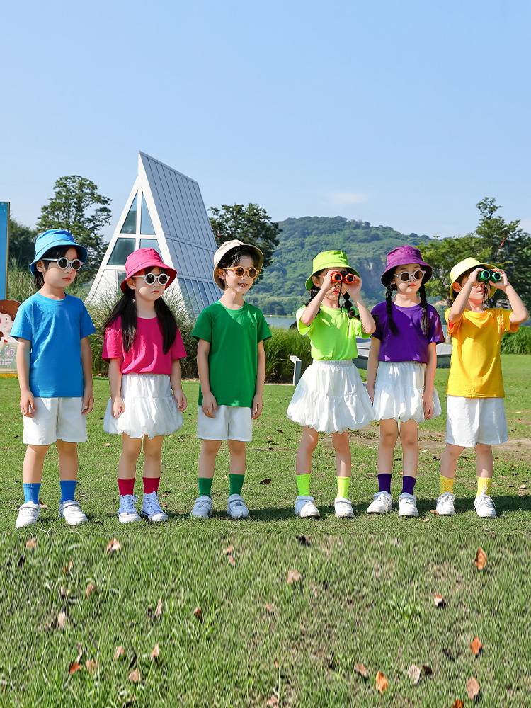 June 1 Dance Primary School Specialty Class Server Kindergarten Dance Candy Graduation Photo T -shirt Children's Sky Performance Service