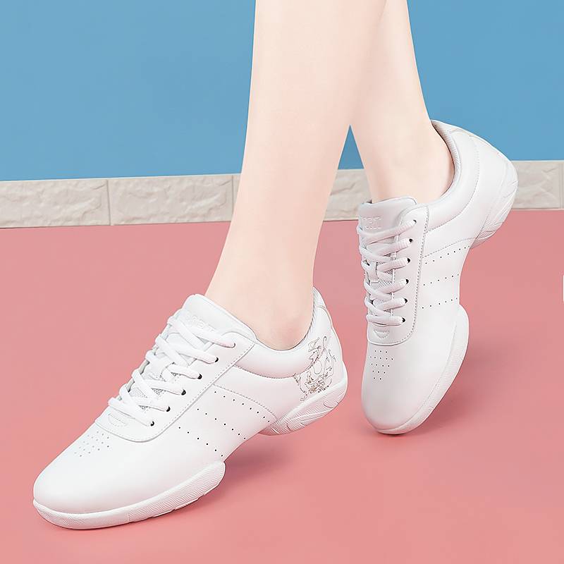 Competitive Jianmei Fuck Shoes Competition Training Female Soft -bottomed Children Adult Dancing Women's Shoes Plaza La La Rao Dance White Shoes