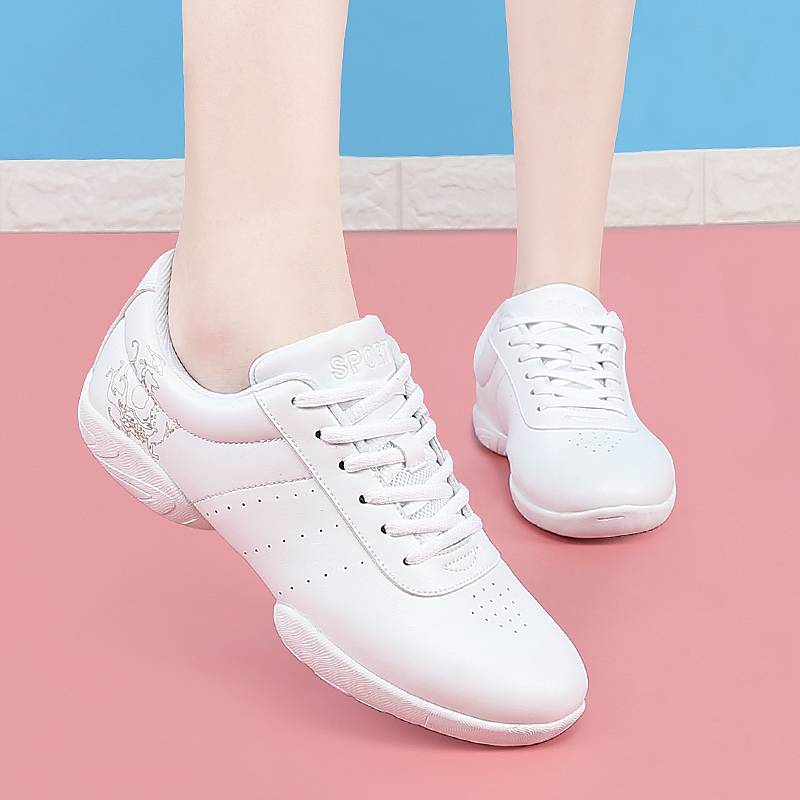 Competitive Jianmei Fuck Shoes Competition Training Female Soft -bottomed Children Adult Dancing Women's Shoes Plaza La La Rao Dance White Shoes