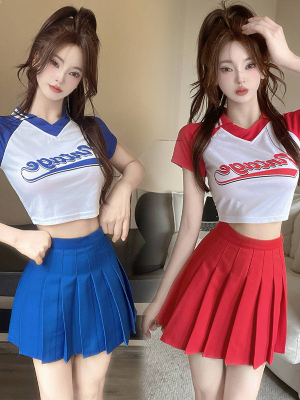 Summer new cheerleading performance service student sports meeting Lara team group gymnastics jazz dance performance clothing