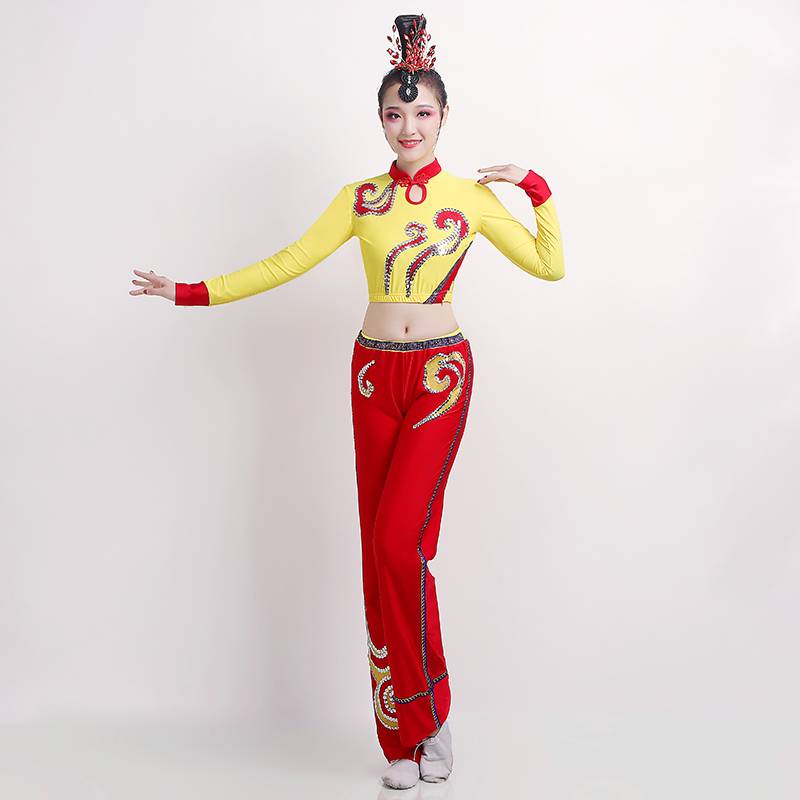 Fashion and fitness exercise clothing summer college students La La Raid Dance Performance Service Modern Dance Gymnastics Fitness Performance Service