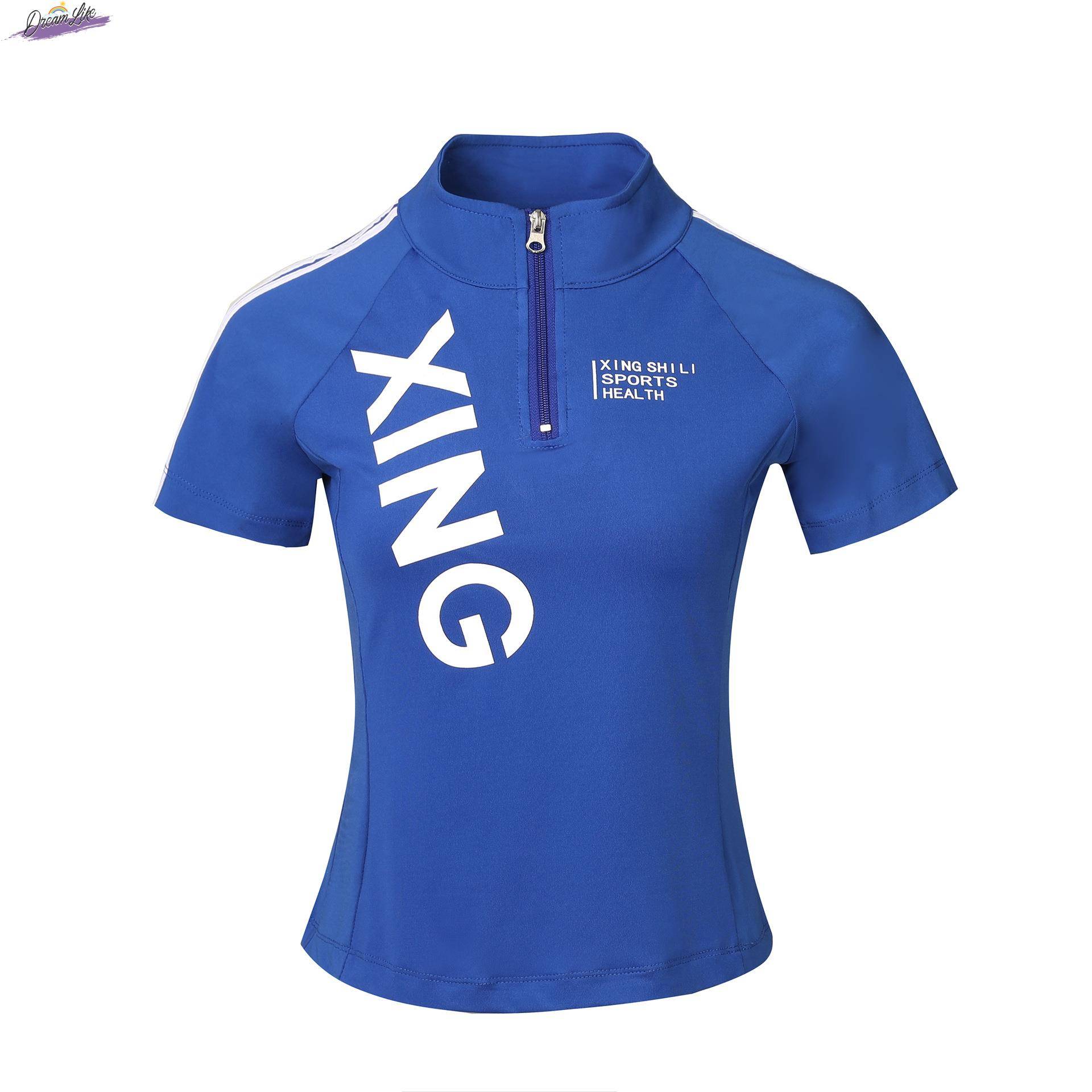 Spring and Autumn New Plaza Dance Speed Dry Sports Top Female Zipper Fitness Clothing Fuck Running Ghost Step Dance Service