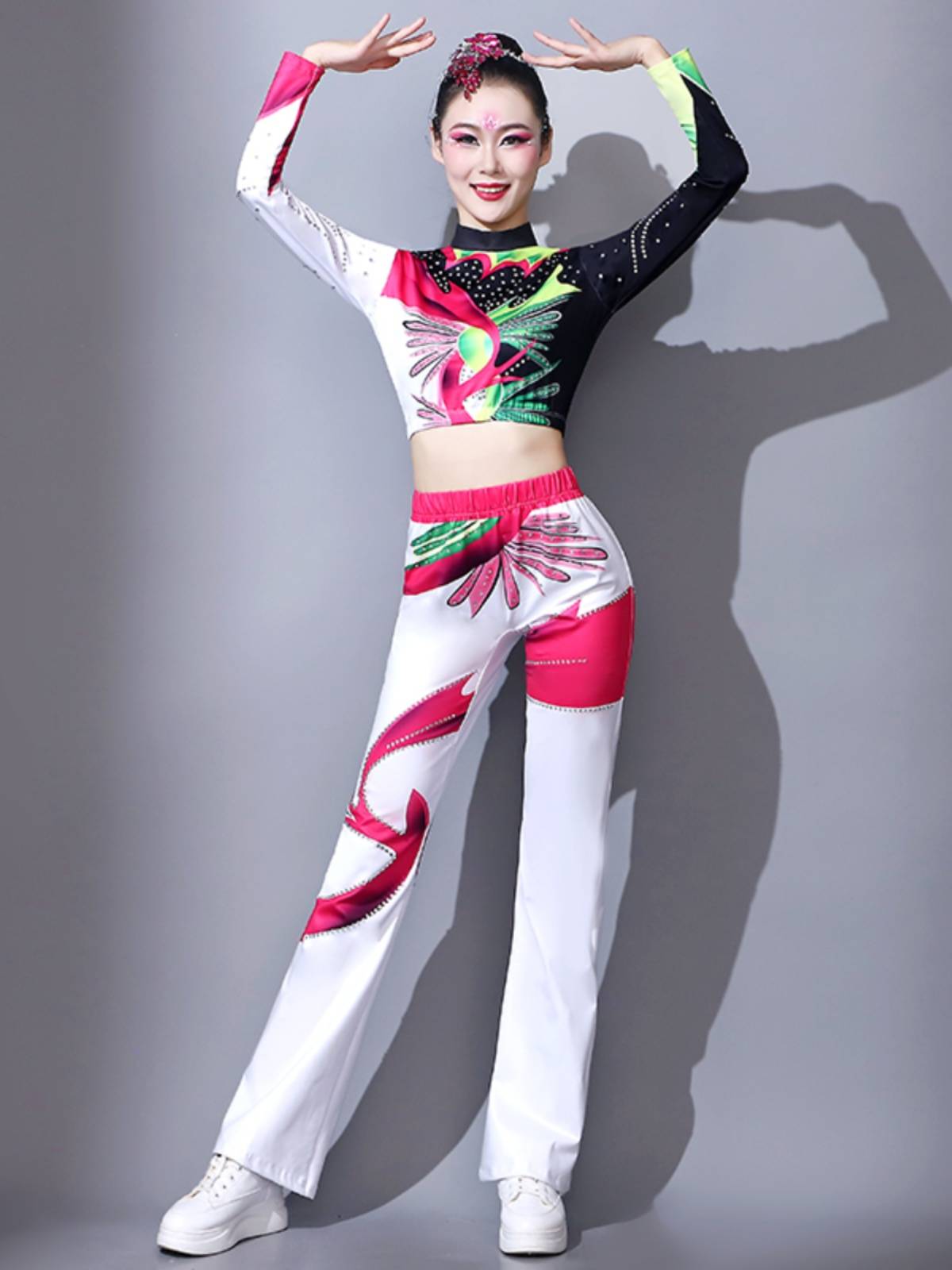 Fitness performance service adult dance clothing female group suits gymnastics gymnast