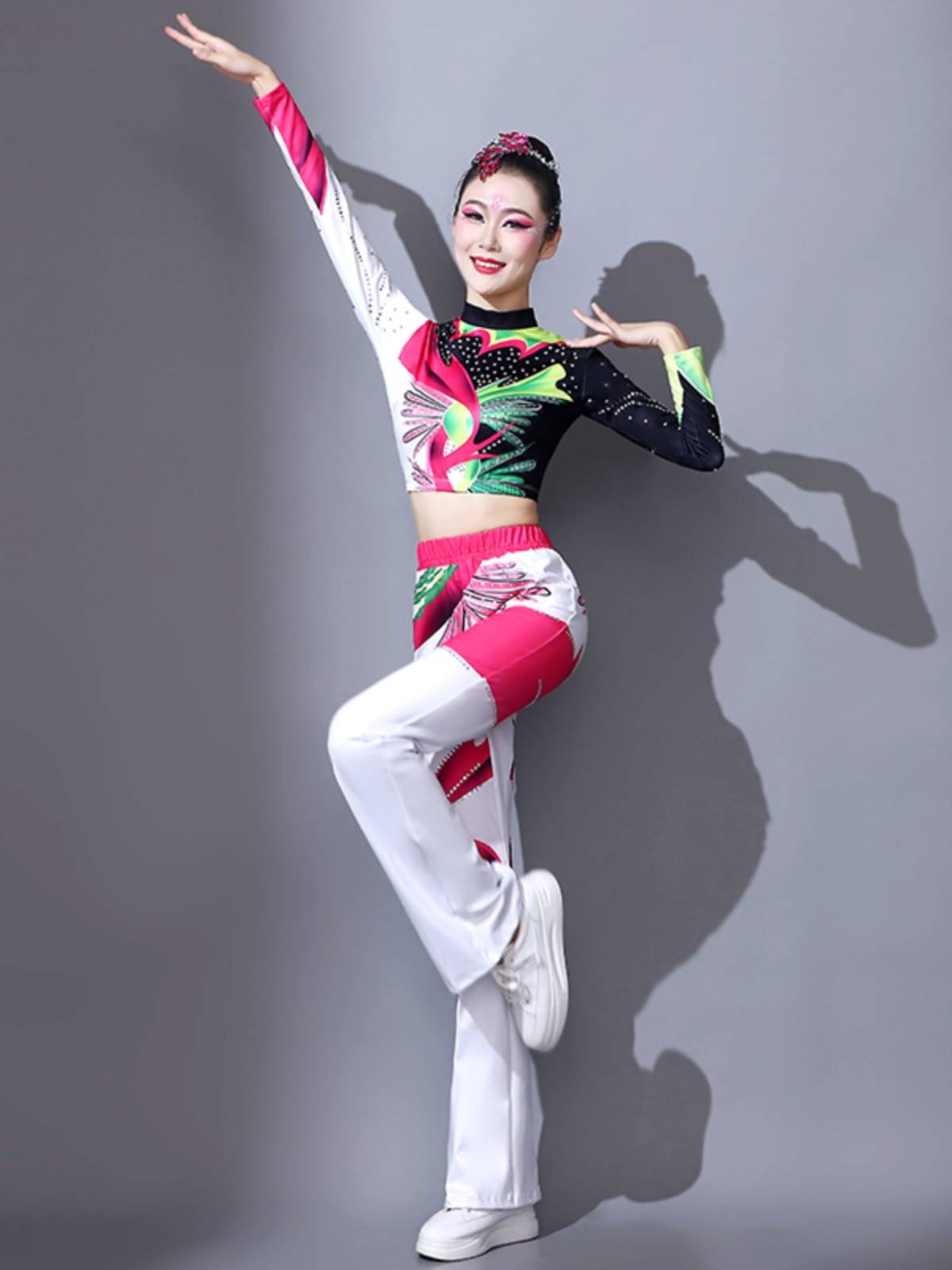 Fitness performance service adult dance clothing female group suits gymnastics gymnast