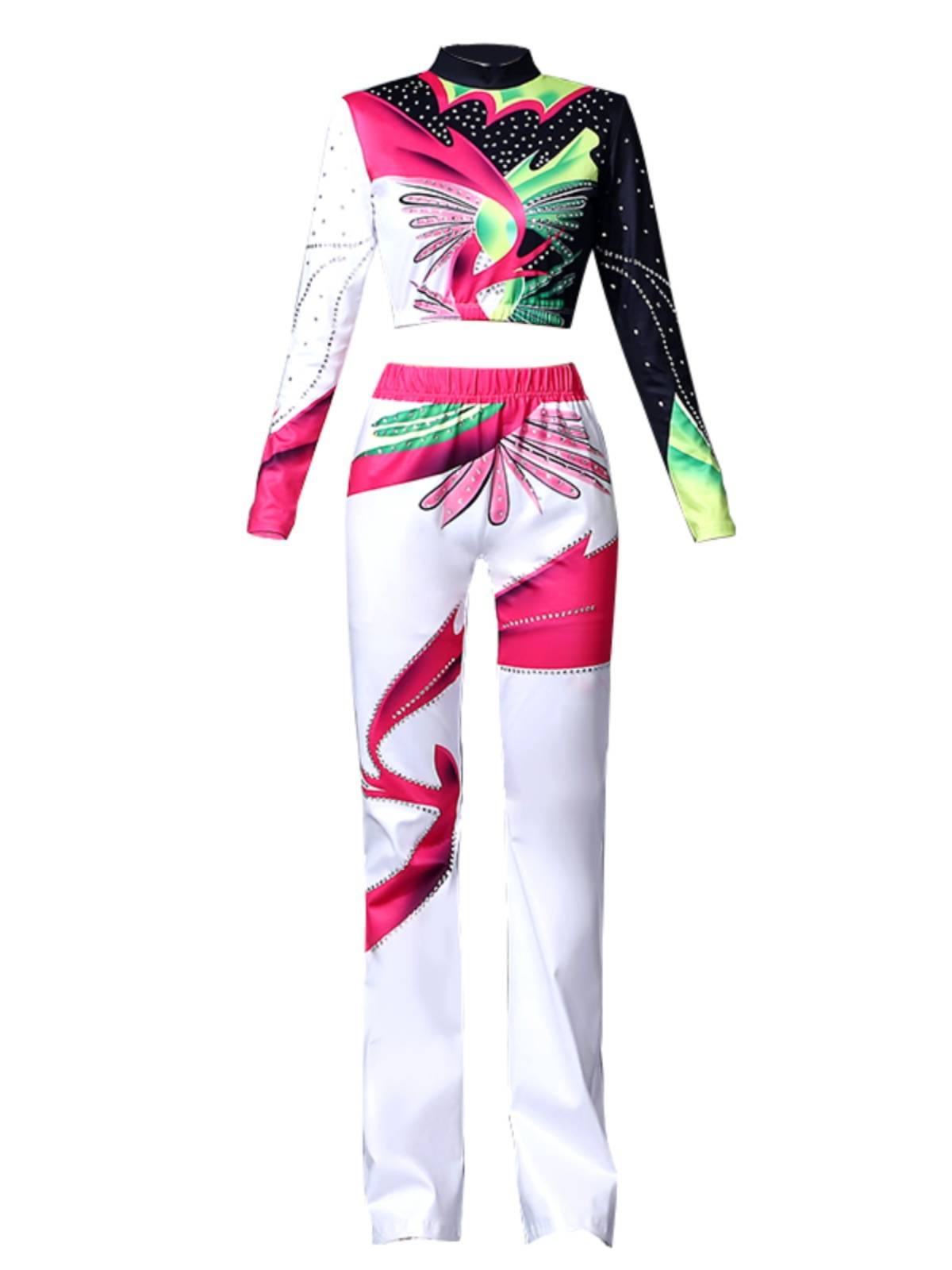 Fitness performance service adult dance clothing female group suits gymnastics gymnast