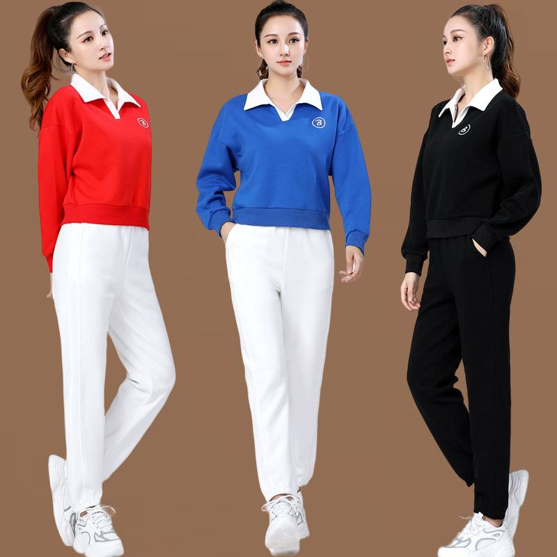 Plaza dance clothing new suit Yang Liping fashion sports fitness group dancing morning training clothes fitness clothes