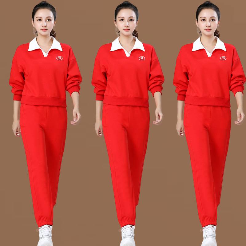 Plaza dance clothing new suit Yang Liping fashion sports fitness group dancing morning training clothes fitness clothes