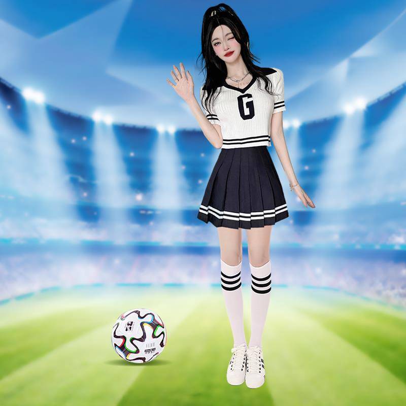 La La team clothing female adult world football baby Lala team cheerleading cup women's group performance dance set