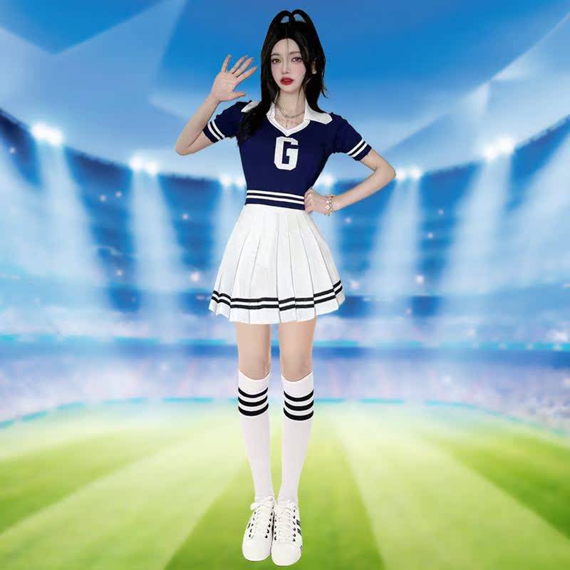 La La team clothing female adult world football baby Lala team cheerleading cup women's group performance dance set
