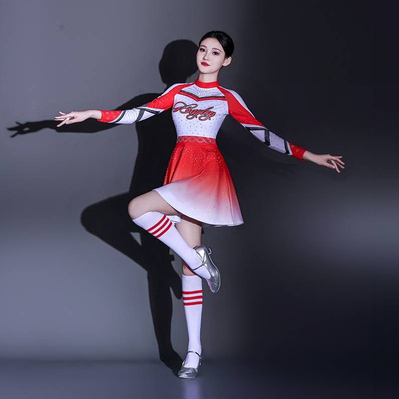 Lara team performed women's adult gymnastics competition sports games group dance clothing cheerleading