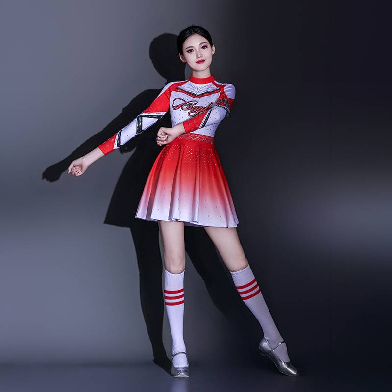Lara team performed women's adult gymnastics competition sports games group dance clothing cheerleading