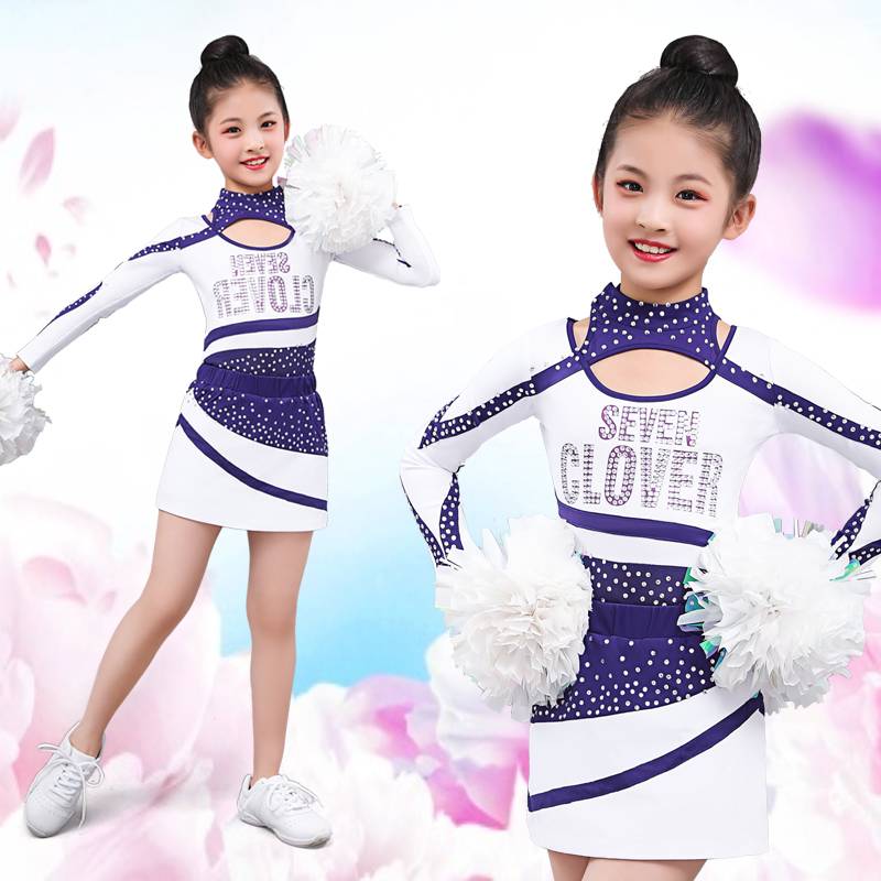 Children La La Fuck Performance Services Long -sleeved New Girl Lala team performances and bodybuilding competition uniforms