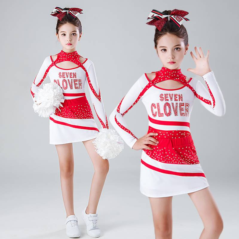 Children La La Fuck Performance Services Long -sleeved New Girl Lala team performances and bodybuilding competition uniforms