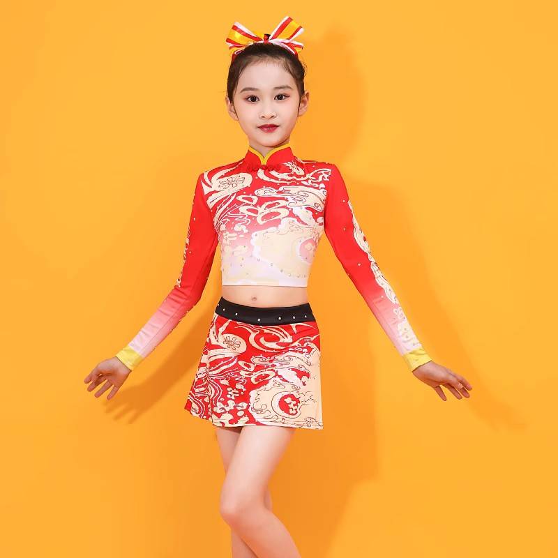 La La Team clothing girls and children performing clothes la lam carager dance competition uniform sports performance service