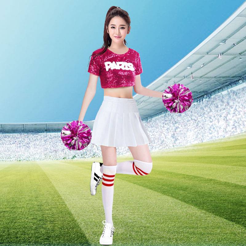 Korean-style cheerleading ladies in adult fine-sweets, college-school cheerleaders dance costumes