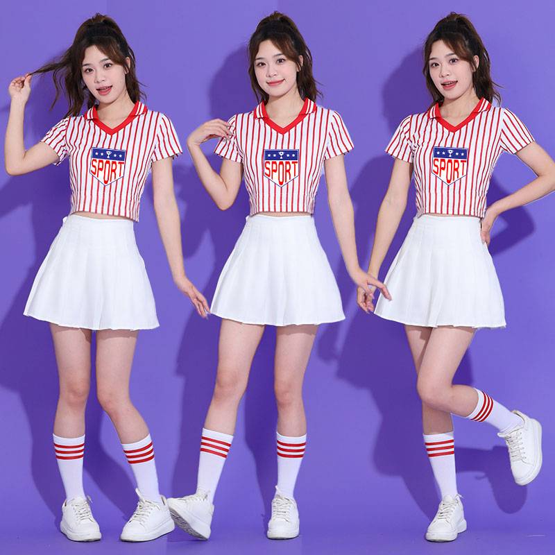 The new women's cheerleading clothing student sports meeting group Lara team bodybuilding women's group dance performance service