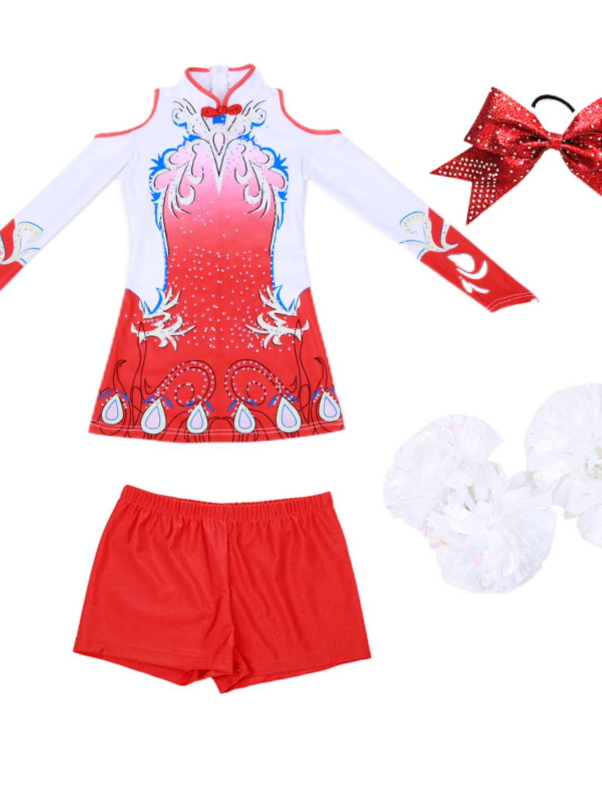 Flower Ball La La team Lala team clothing women's fitness exercise fitness competition service performance service children's dance skirt 10