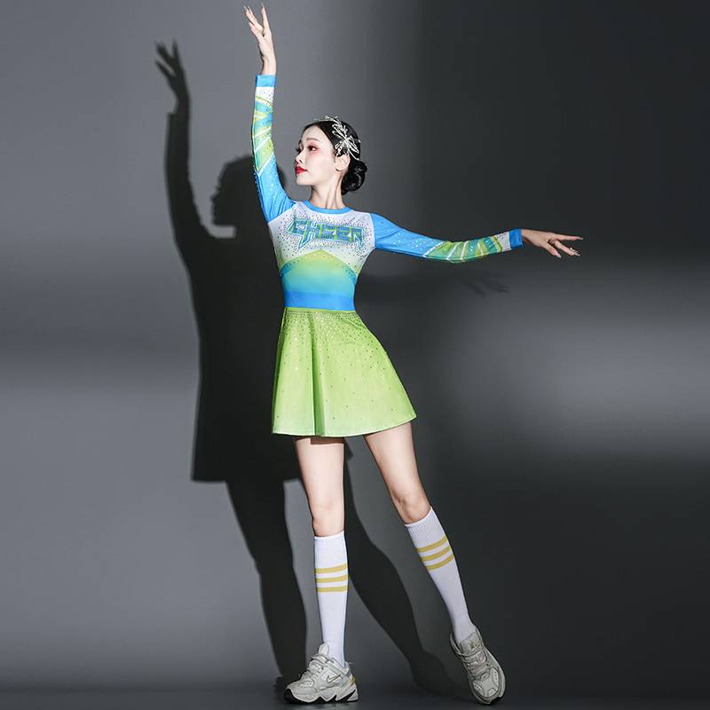 Lara team performing service women's middle school students fitness and gymnastics competition group dance clothing cheerleading