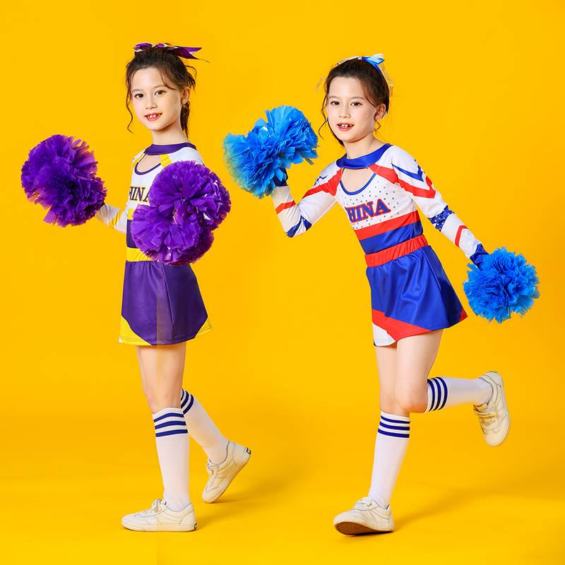 Children cheerleading cheerleading performance clothing and gym dance Lala team elementary school competition sports meeting clothing