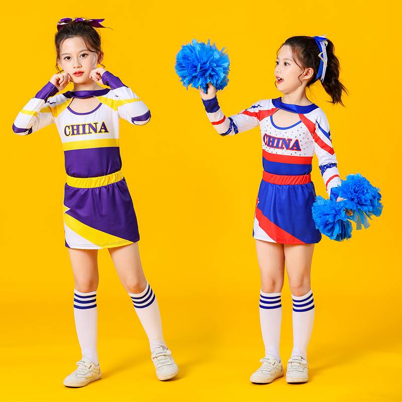 Children cheerleading cheerleading performance clothing and gym dance Lala team elementary school competition sports meeting clothing